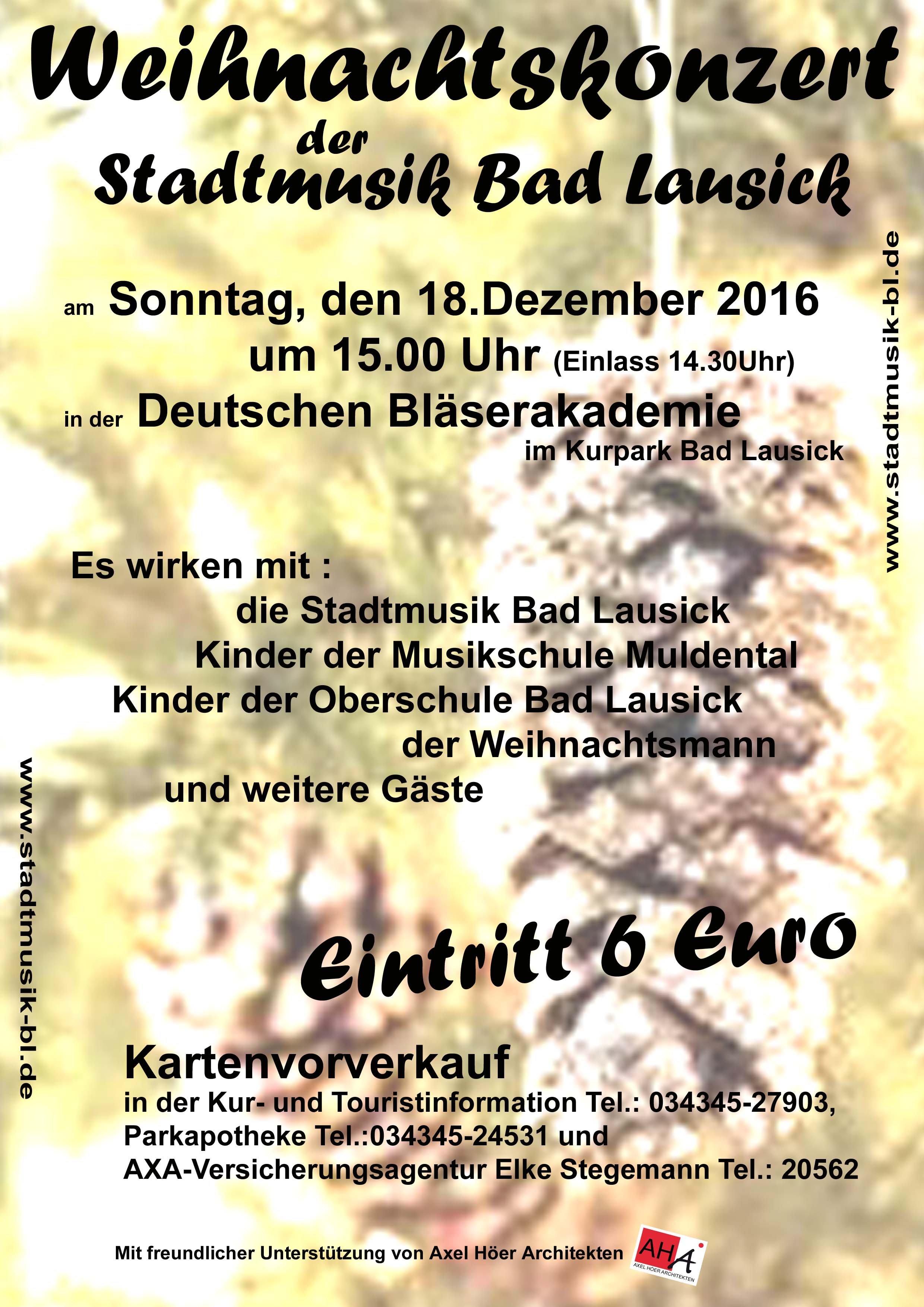 Plakat Weihnachtskonzert 2016